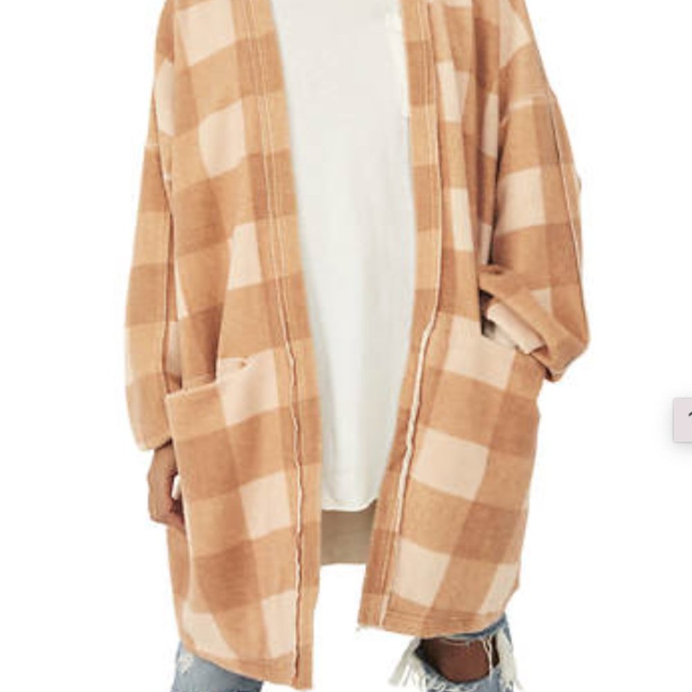 Free People  Beryl Plaid Cardigan